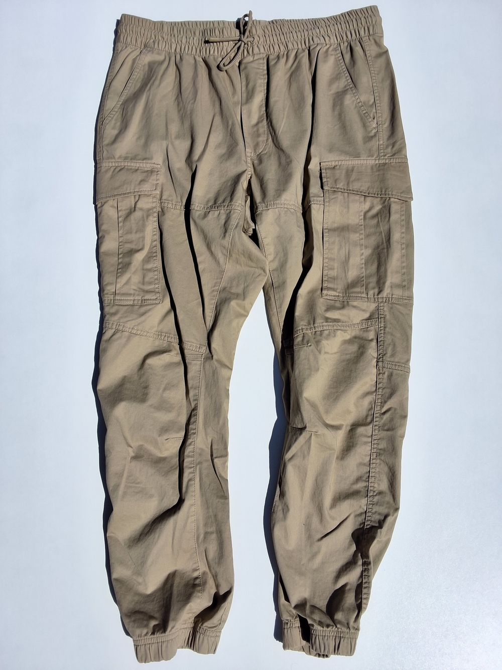 H&M Men's Khaki Slim Fit Cargo Jogger Pants